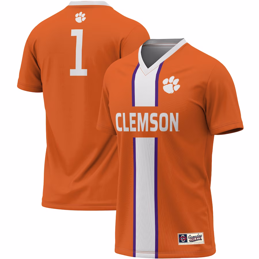 #1 Clemson Tigers ProSphere Unisex Lightweight Soccer Jersey - Orange - Puhuasuan