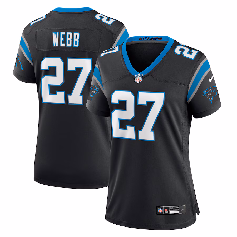 Women's Carolina Panthers Sam Webb Nike  Black Team Game Jersey - Puhuasuan