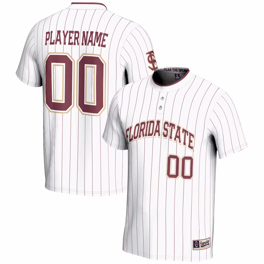 Florida State Seminoles GameDay Greats Unisex NIL Pick-A-Player Lightweight Softball Jersey - White - Puhuasuan
