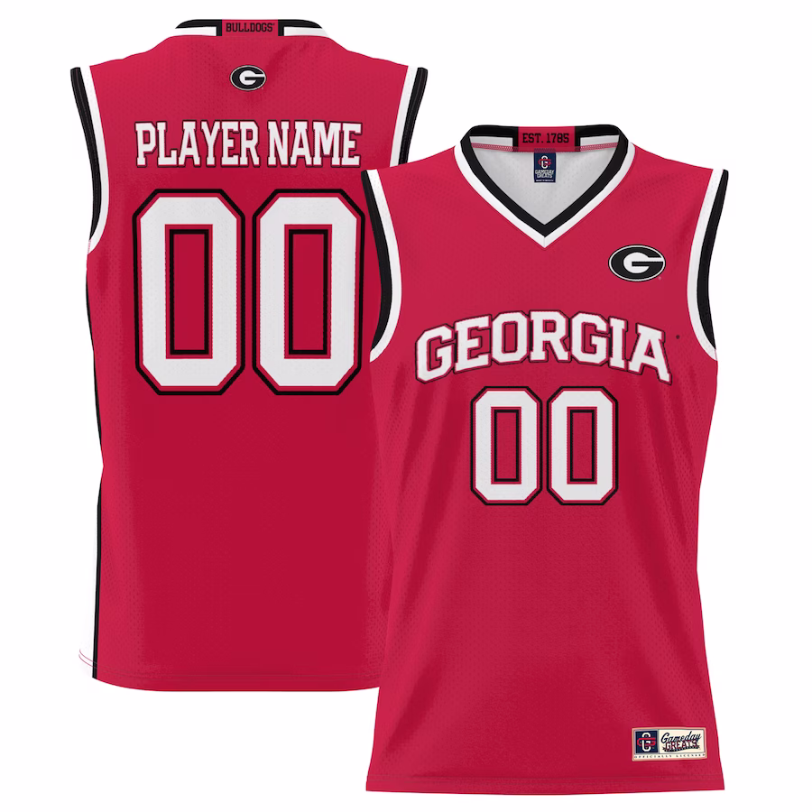 Georgia Bulldogs GameDay Greats Men's NIL Pick-A-Player Lightweight Basketball Jersey - Red - Puhuasuan