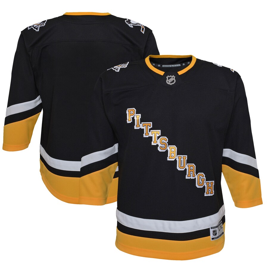 Youth Pittsburgh Penguins Black 2021/22 Alternate Premier Jersey - Puhuasuan