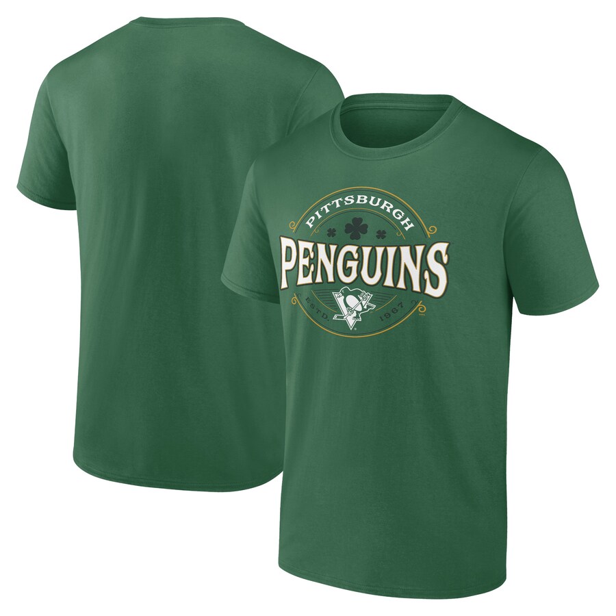 Men's Pittsburgh Penguins Kelly Green St. Patrick's Day Lucky T-Shirt - Puhuasuan