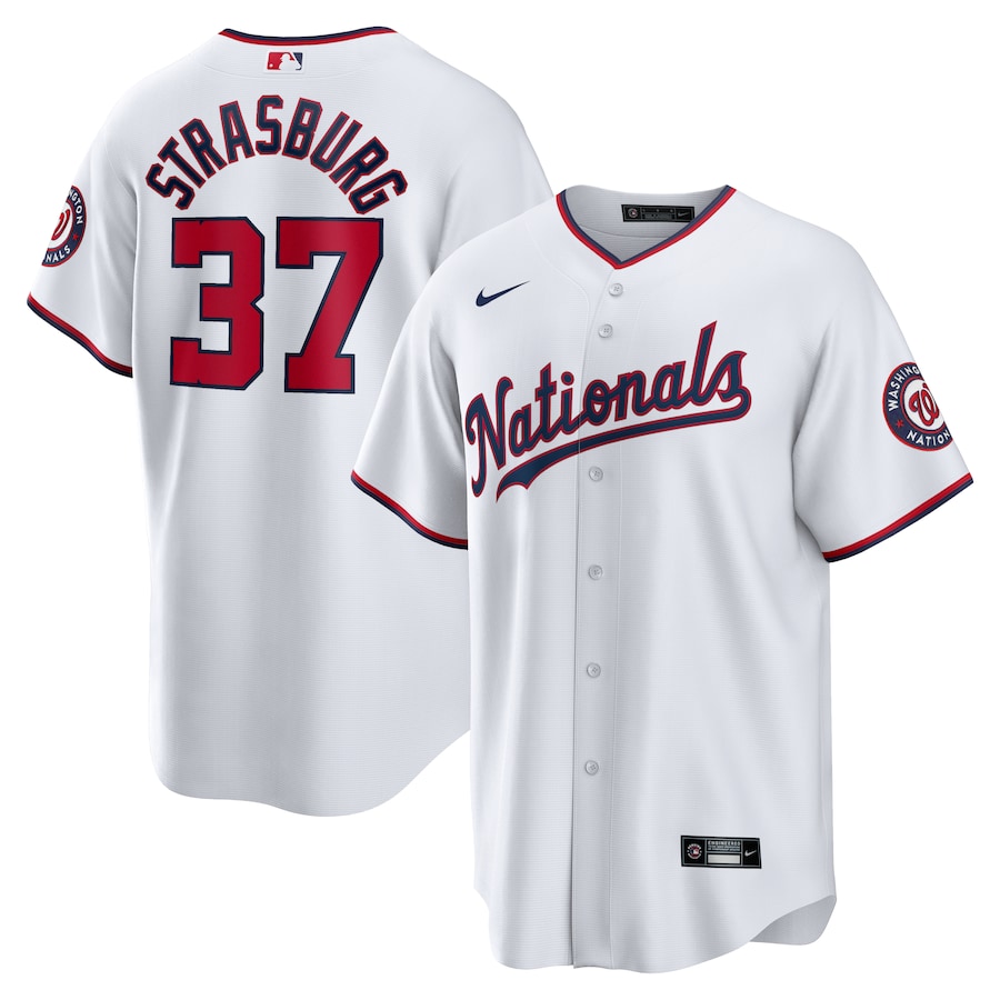 Men's Washington Nationals Stephen Strasburg Nike White Home Replica Jersey - Puhuasuan