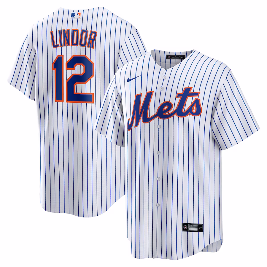 Men's New York Mets Francisco Lindor Nike White Home Replica Player Jersey - Puhuasuan