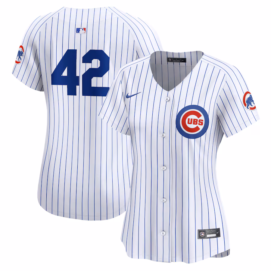 Women's Chicago Cubs  Nike White 2024 Jackie Robinson Day Home Limited Jersey - Puhuasuan