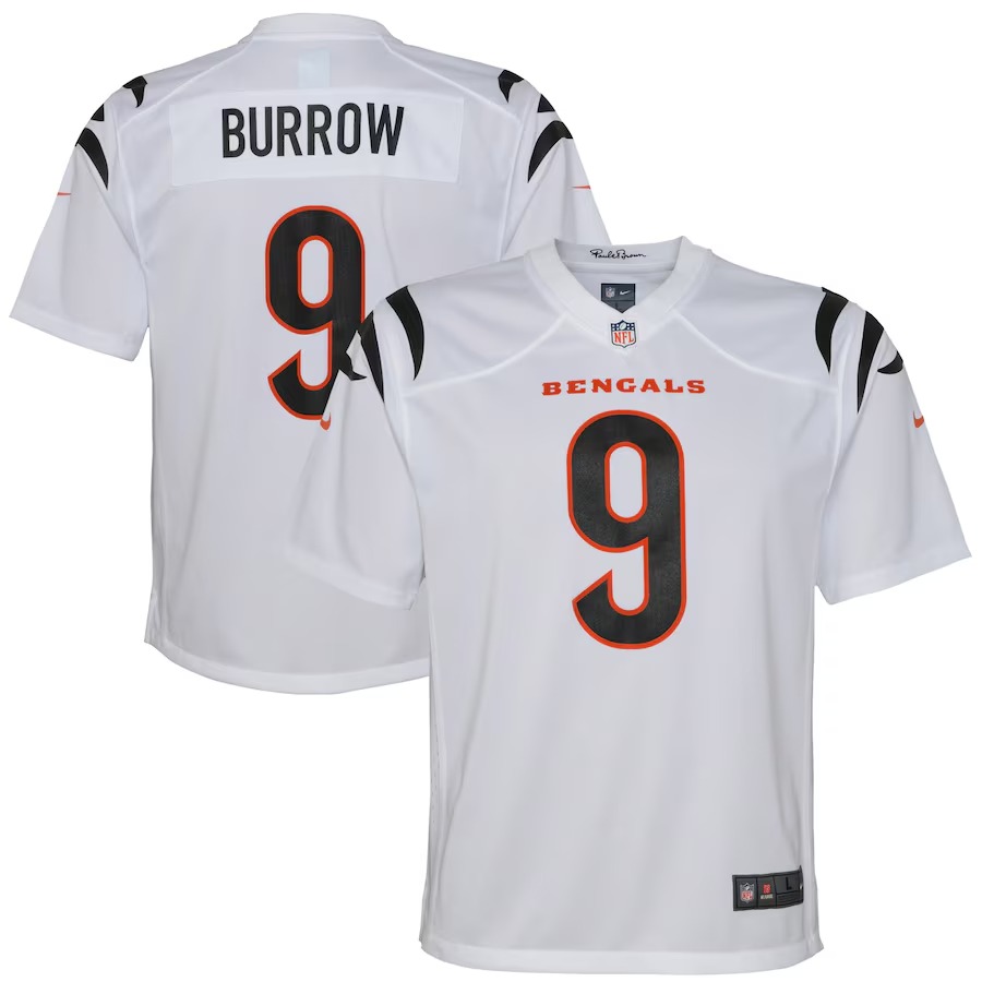 Youth Cincinnati Bengals Joe Burrow Nike White Game Jersey - Puhuasuan
