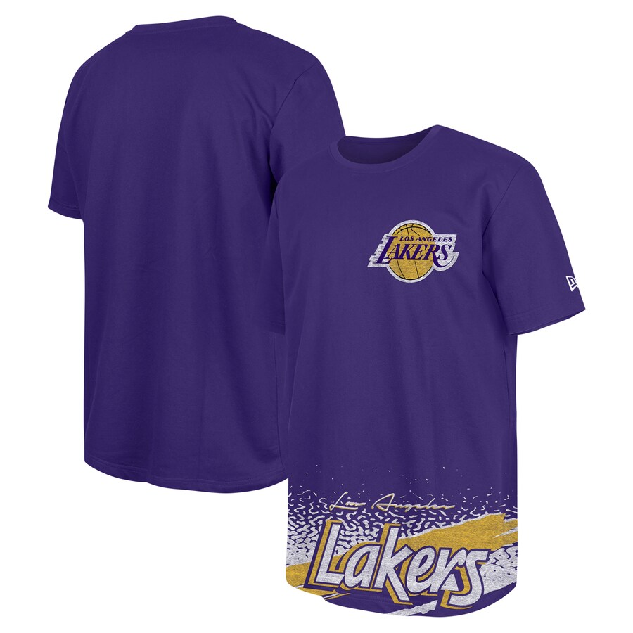 Men's Los Angeles Lakers New Era Purple Sport Classic T-Shirt - Puhuasuan