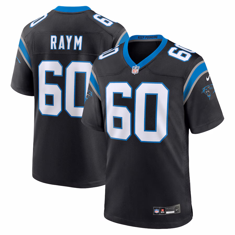 Men's Carolina Panthers Andrew Raym Nike Black Game Jersey - Puhuasuan