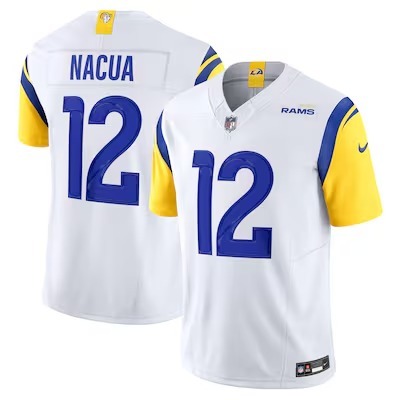 Men's Los Angeles Rams Puka Nacua Nike White Vapor F.U.S.E. Limited Player Jersey - Puhuasuan