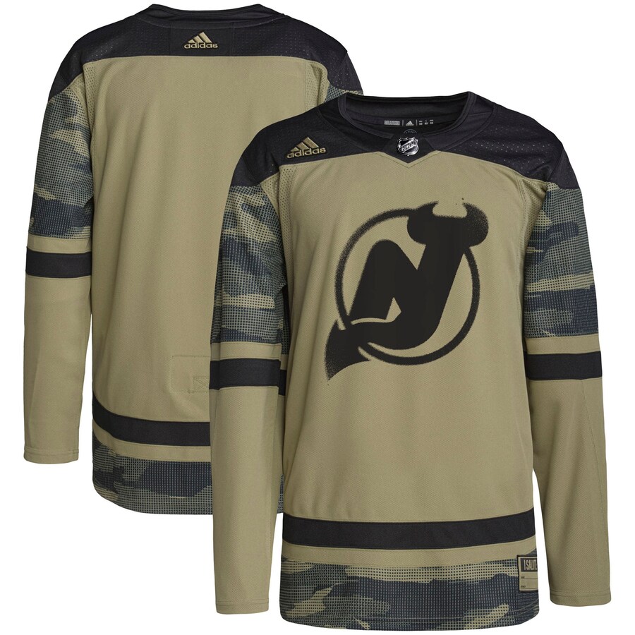 Men's New Jersey Devils adidas Camo Military Appreciation Team Authentic Practice Jersey - Puhuasuan