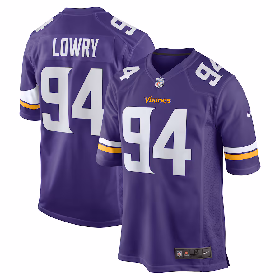 Men's Minnesota Vikings Dean Lowry Nike Purple Game Player Jersey - Puhuasuan