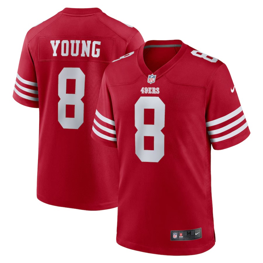 Men's San Francisco 49ers Steve Young Nike Scarlet Retired Game Player Jersey - Puhuasuan
