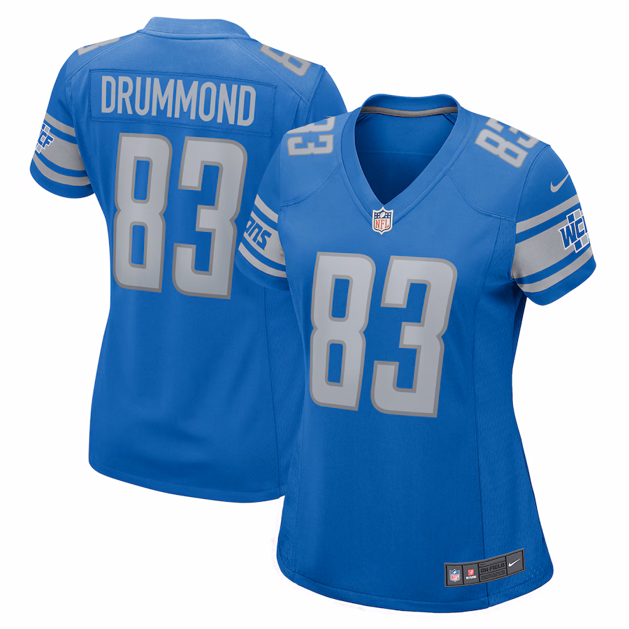 Women's Detroit Lions Dylan Drummond Nike  Blue Team Game Jersey - Puhuasuan