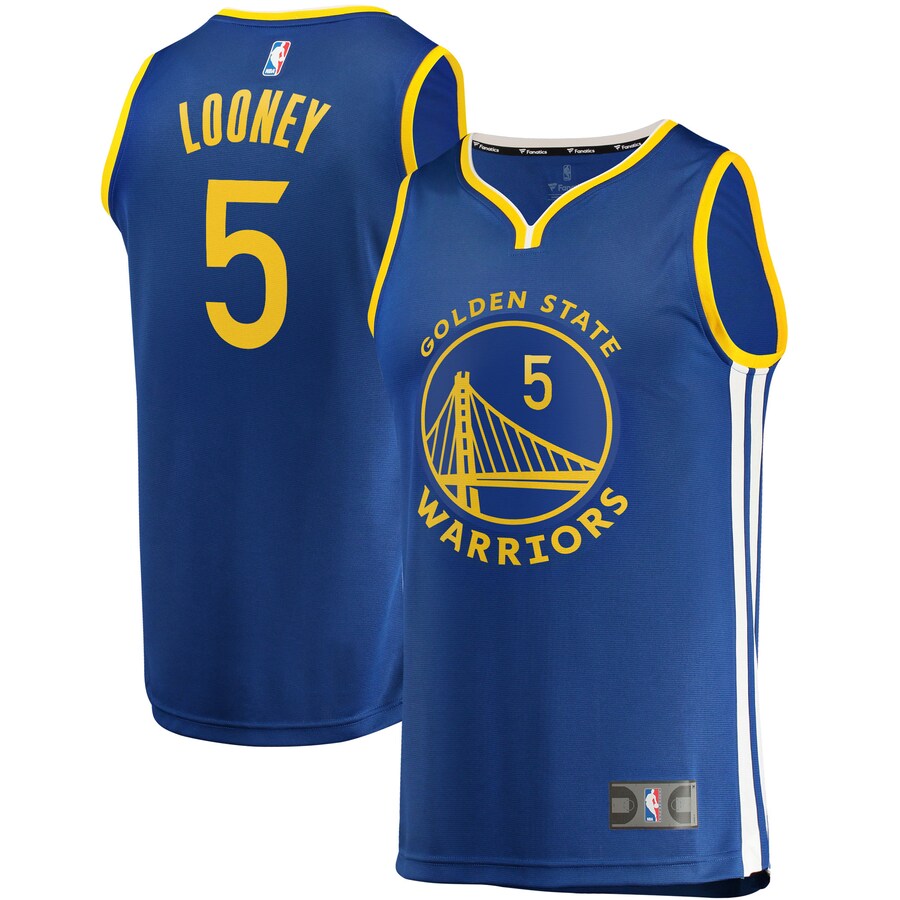 Men's Golden State Warriors Kevon Looney Fanatics Blue Fast Break Replica Jersey - Icon Edition - Puhuasuan