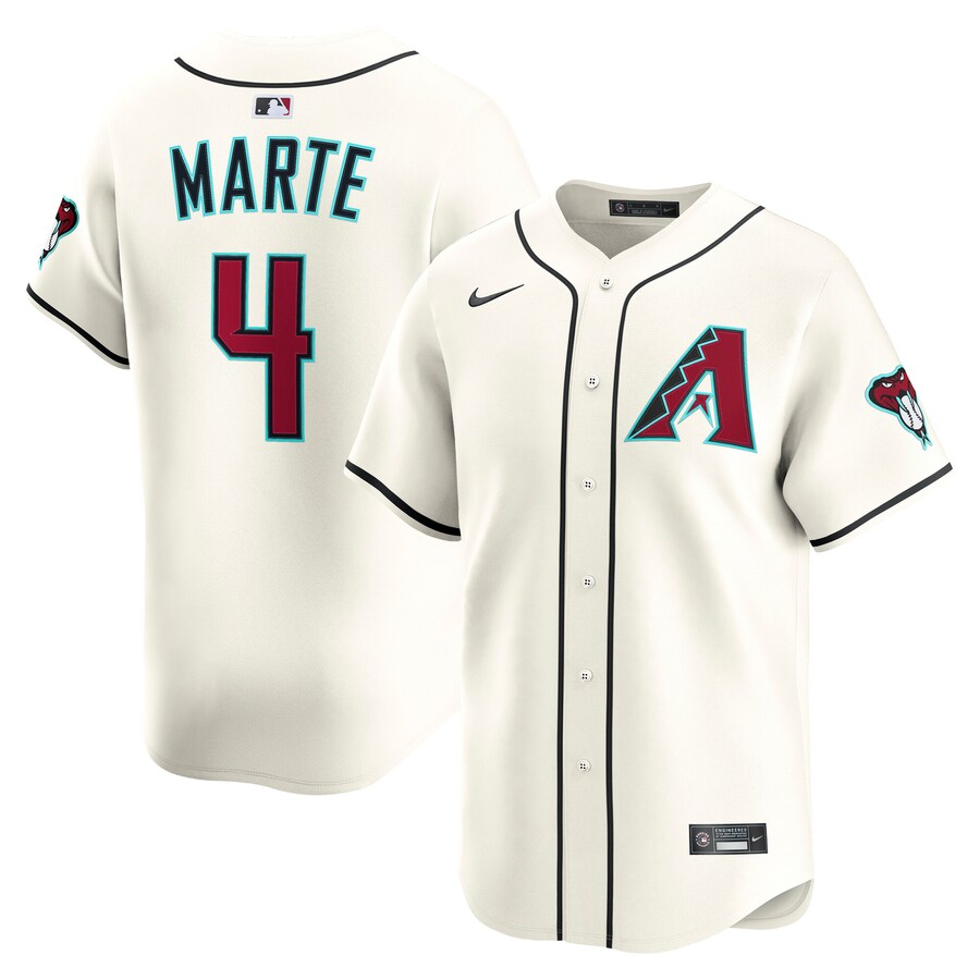 Men's Arizona Diamondbacks Ketel Marte Nike Cream Alternate Limited Player Jersey - Puhuasuan