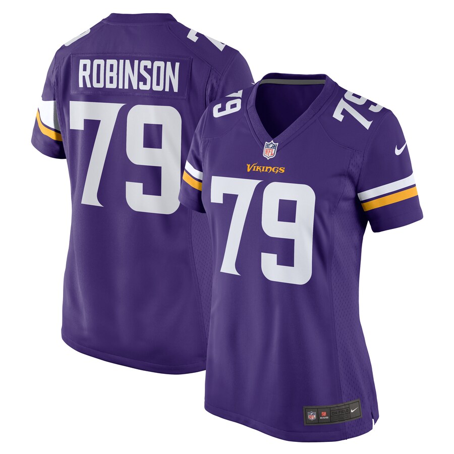 Women's Minnesota Vikings Tyrese Robinson Nike  Purple Team Game Jersey - Puhuasuan