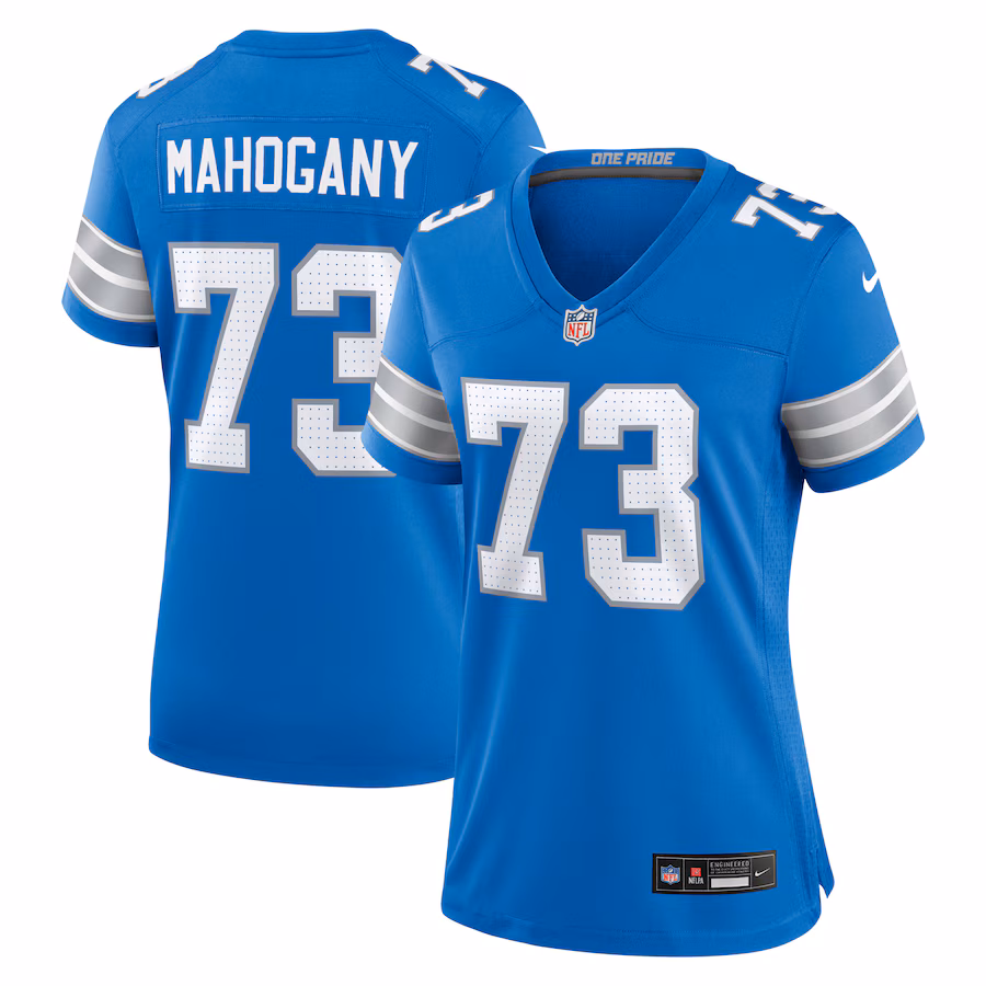 Women's Detroit Lions Christian Mahogany Nike  Blue Team Game Jersey - Puhuasuan