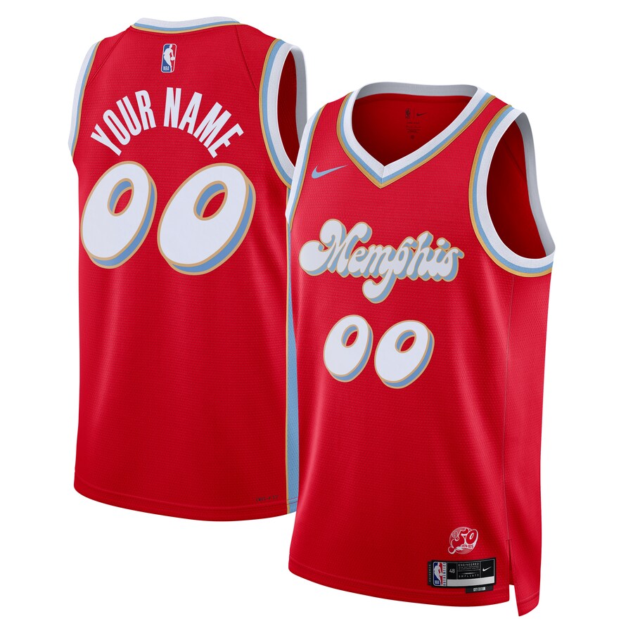 Unisex Memphis Grizzlies Nike Red 2024/25 Custom Swingman Jersey - City Edition - Puhuasuan
