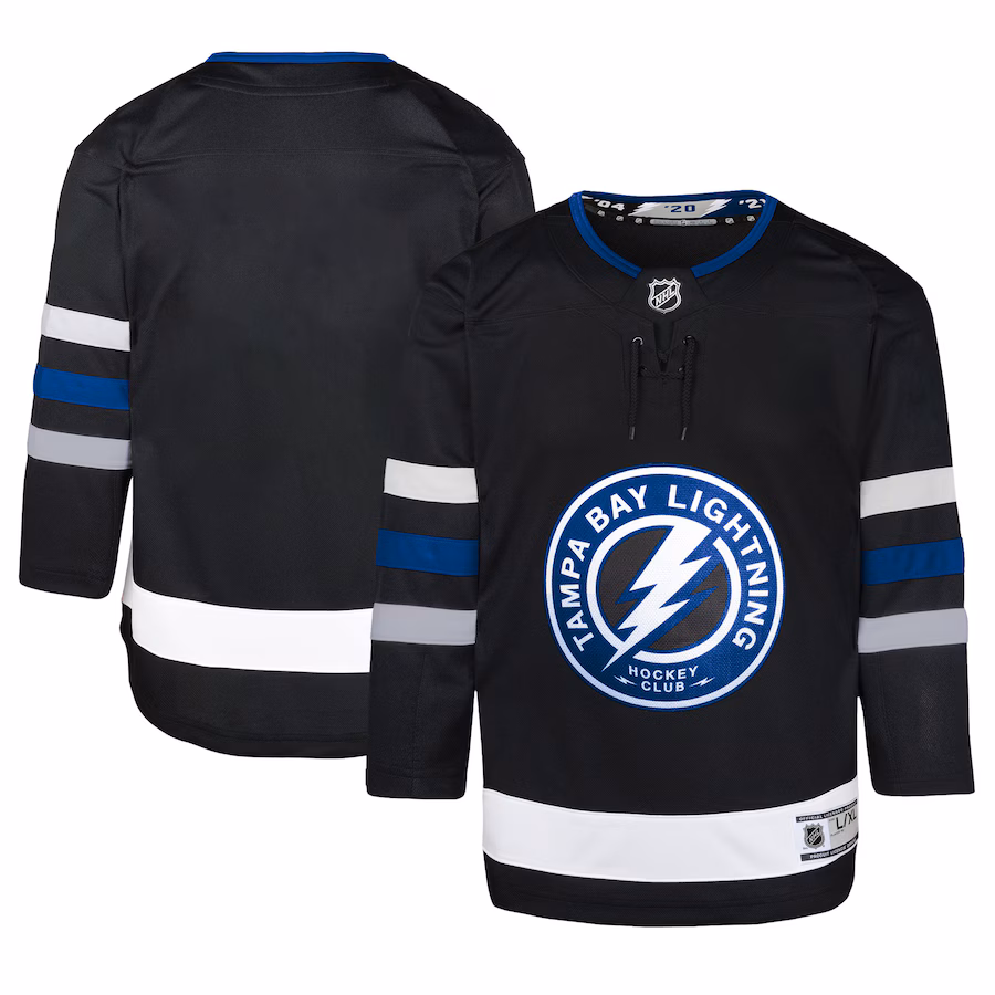 Youth Tampa Bay Lightning Outerstuff Black Alternate Premier Jersey - Puhuasuan