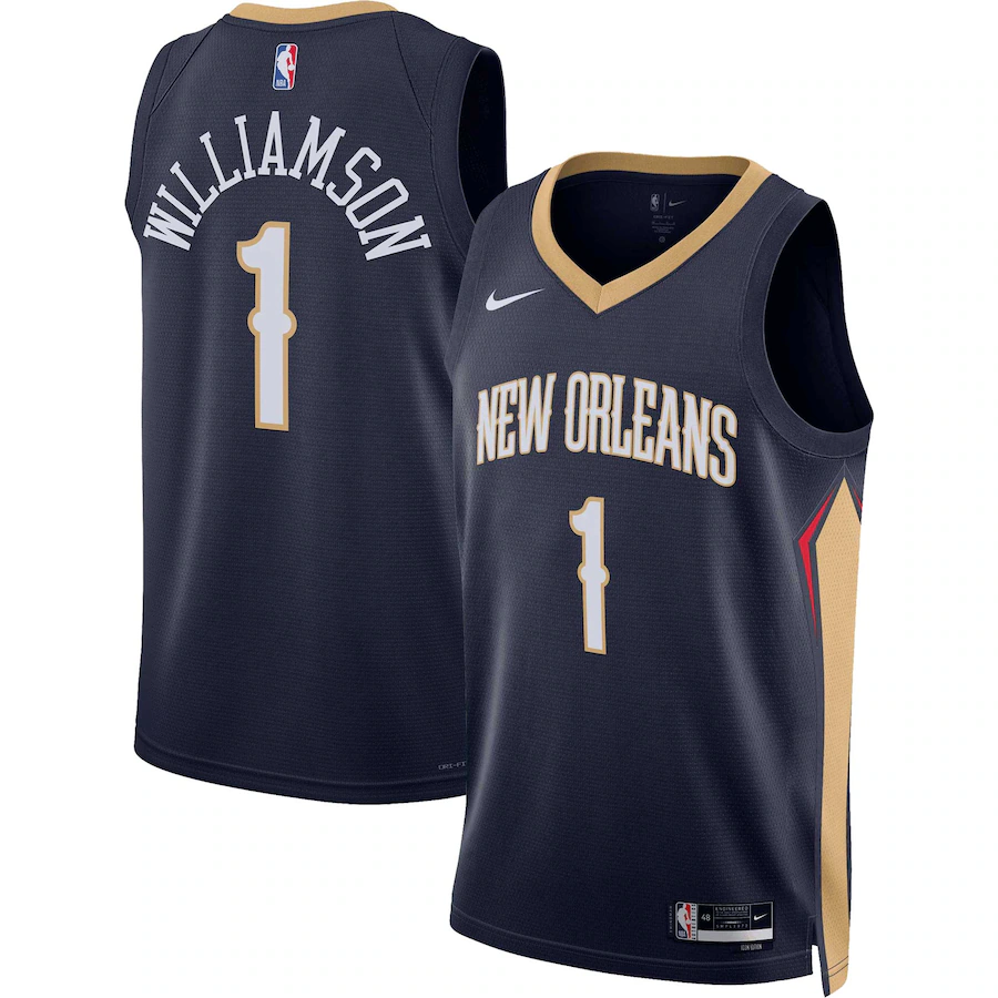 Unisex New Orleans Pelicans Zion Williamson Nike Navy Swingman Jersey - Icon Edition - Puhuasuan