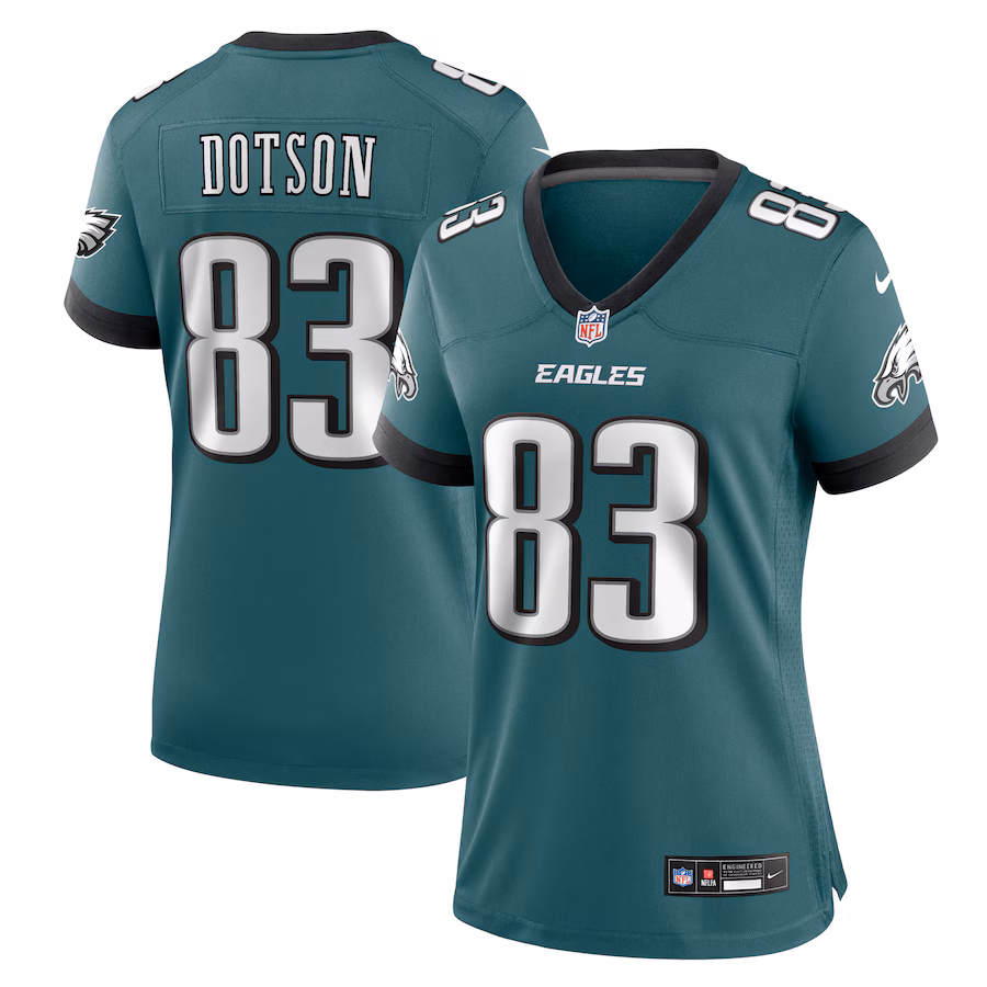 Women's Philadelphia Eagles Jahan Dotson Nike Midnight Green Team Game Jersey - Puhuasuan