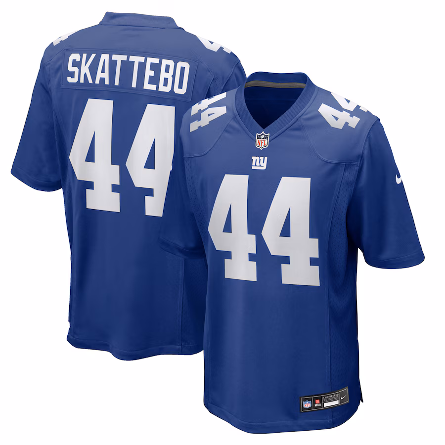 Men's New York Giants Cam Skattebo Nike Royal Team Game Player Jersey - Puhuasuan