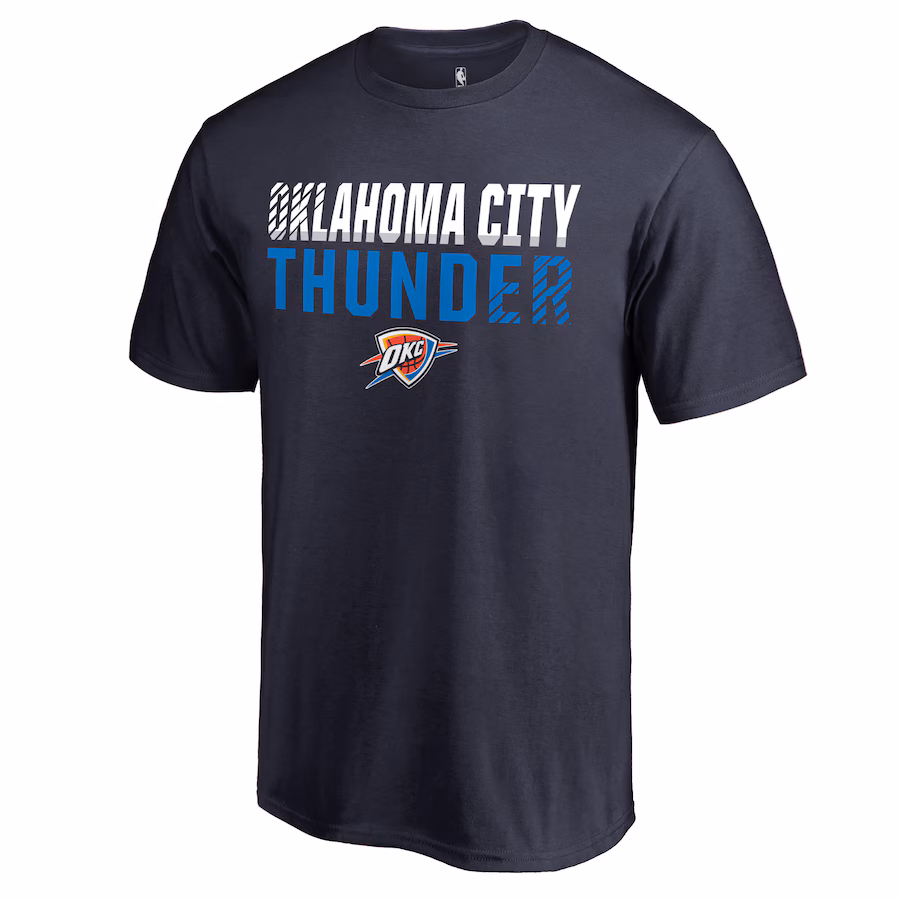 Men's Oklahoma City Thunder Navy Fade Out T-Shirt - Puhuasuan