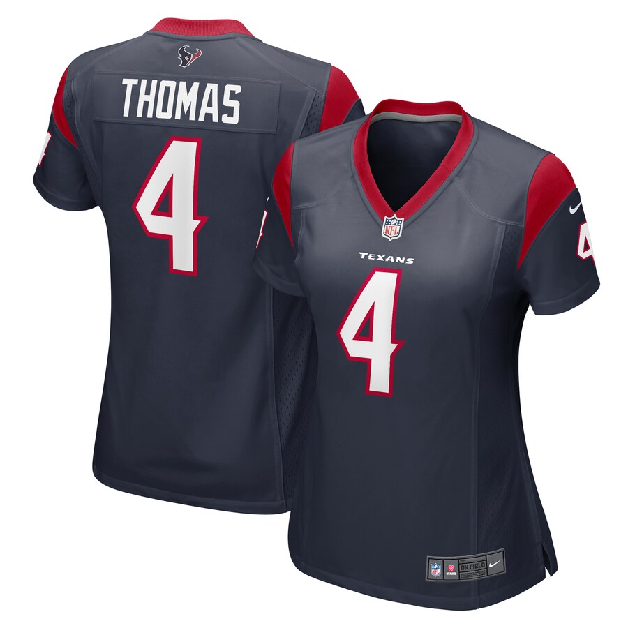 Women's Houston Texans Tavierre Thomas Nike  Navy Team Game Jersey - Puhuasuan