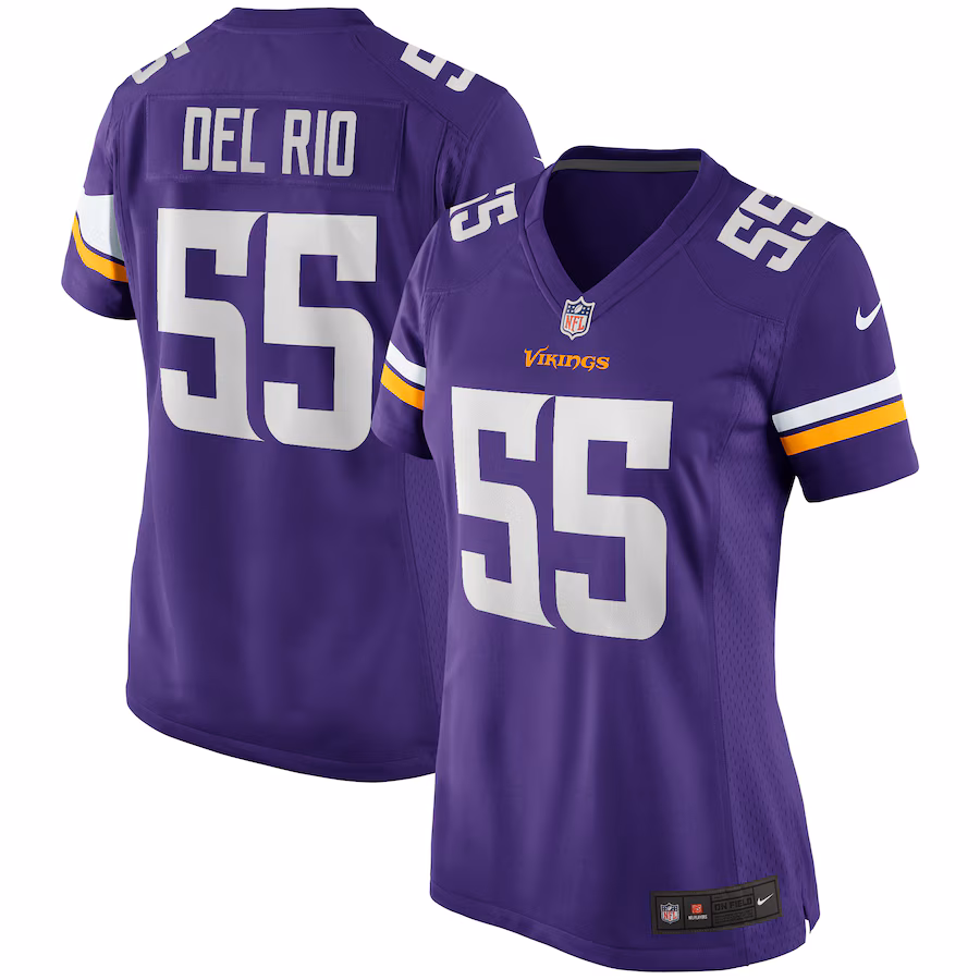 Women's Minnesota Vikings Jack Del Rio Nike Purple Game Retired Player Jersey - Puhuasuan