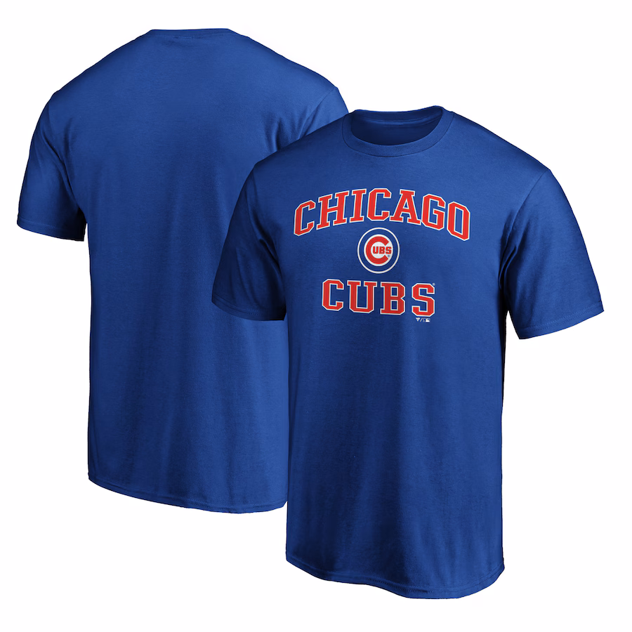 Men's Chicago Cubs Royal Heart & Soul Team Logo T-Shirt - Puhuasuan