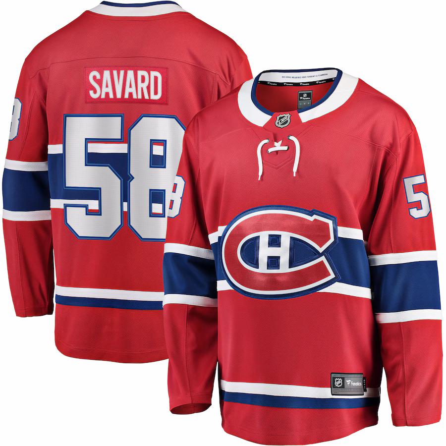 Men's Montreal Canadiens David Savard Fanatics Red Home Breakaway Player Jersey - Puhuasuan