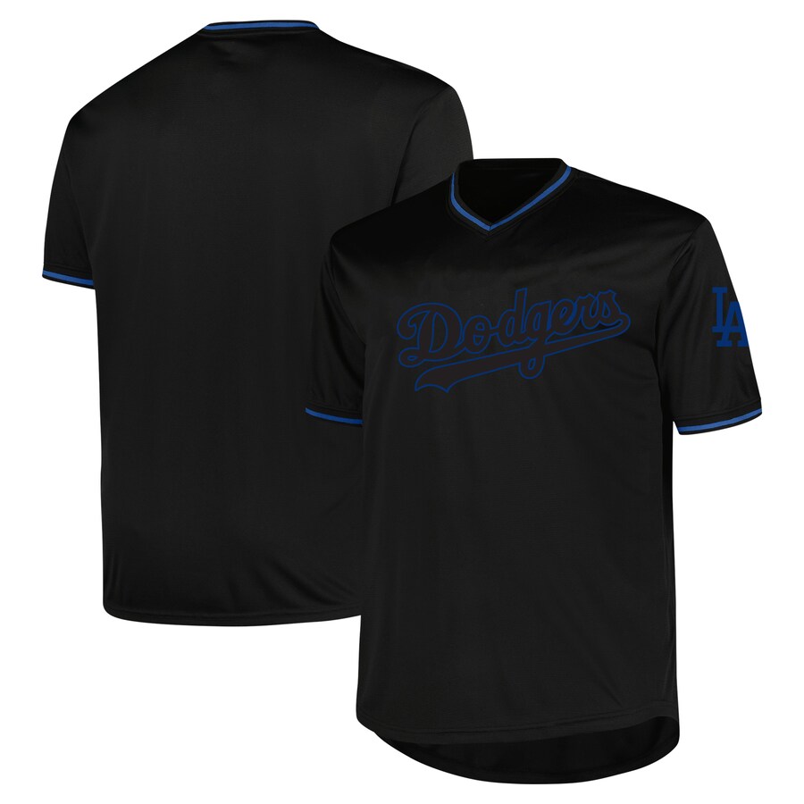 Men's Los Angeles Dodgers Profile Black Big & Tall Pop Fashion Jersey - Puhuasuan