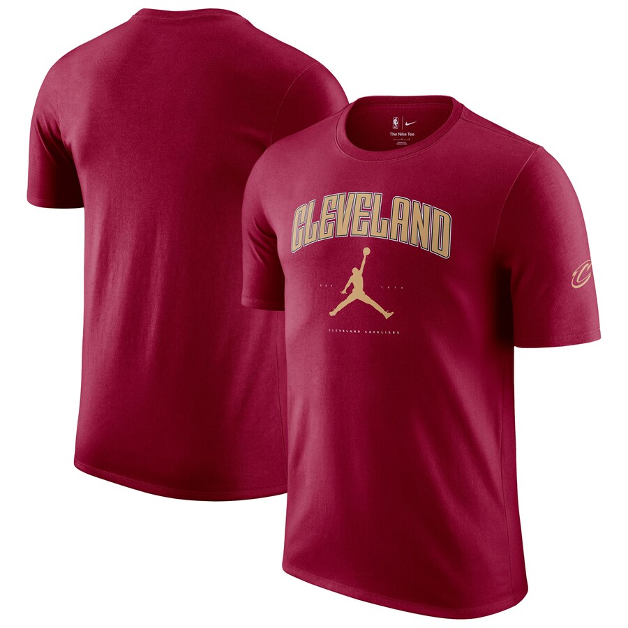 Unisex Cleveland Cavaliers Jordan Brand Wine Essential Cities T-Shirt - Puhuasuan