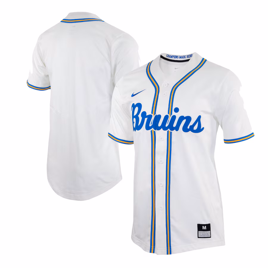 Men's Nike White UCLA Bruins Replica Baseball Jersey - Puhuasuan