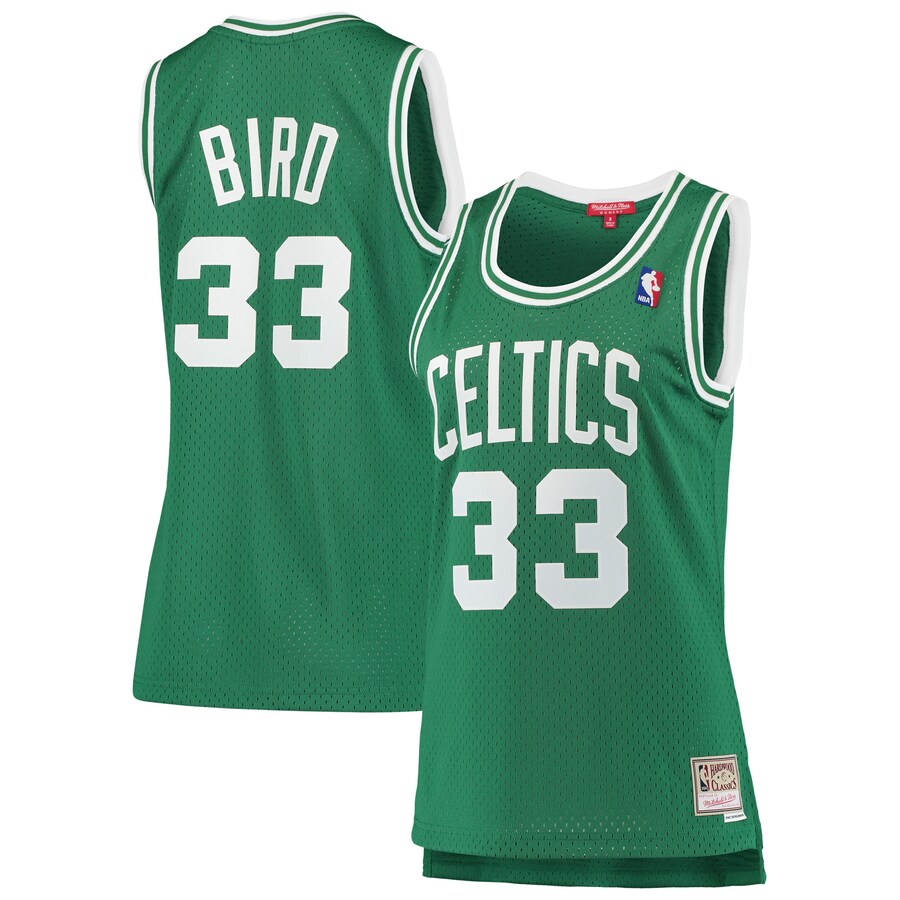Women's Boston Celtics Larry Bird Mitchell & Ness Green 1985-86 Hardwood Classics Swingman Jersey - Puhuasuan