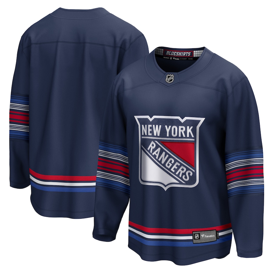 Men's New York Rangers Fanatics Navy Alternate Premier Breakaway Jersey - Puhuasuan