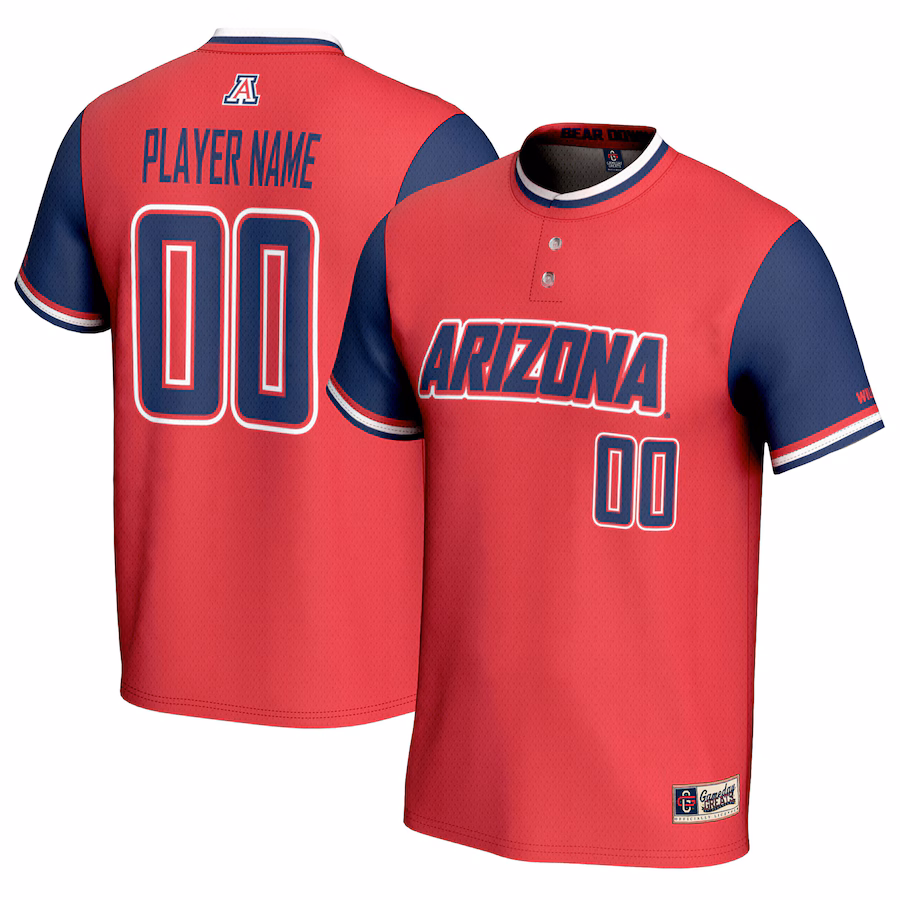 Arizona Wildcats GameDay Greats Unisex NIL Pick-A-Player Lightweight Softball Jersey - Red - Puhuasuan