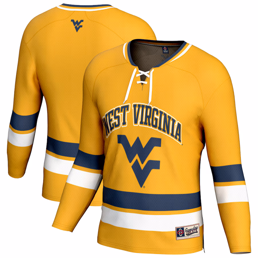 Youth GameDay Greats Gold West Virginia Mountaineers Spirit Hockey Jersey - Puhuasuan