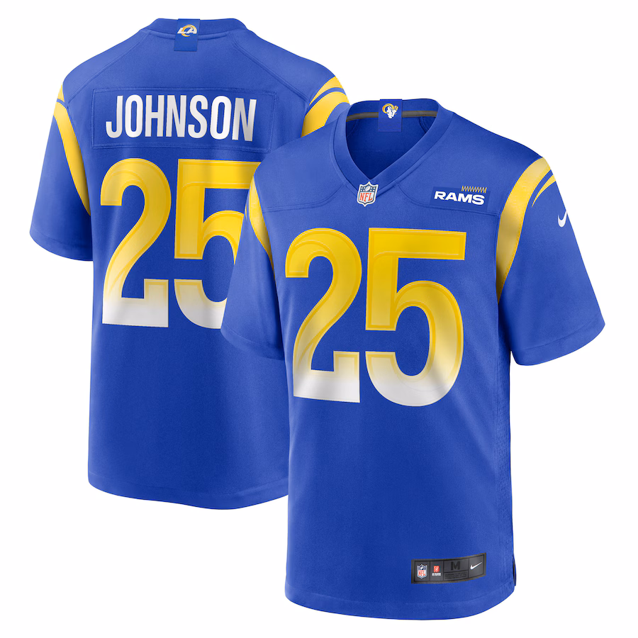 Men's Los Angeles Rams Quindell Johnson Nike Royal Team Game Jersey - Puhuasuan
