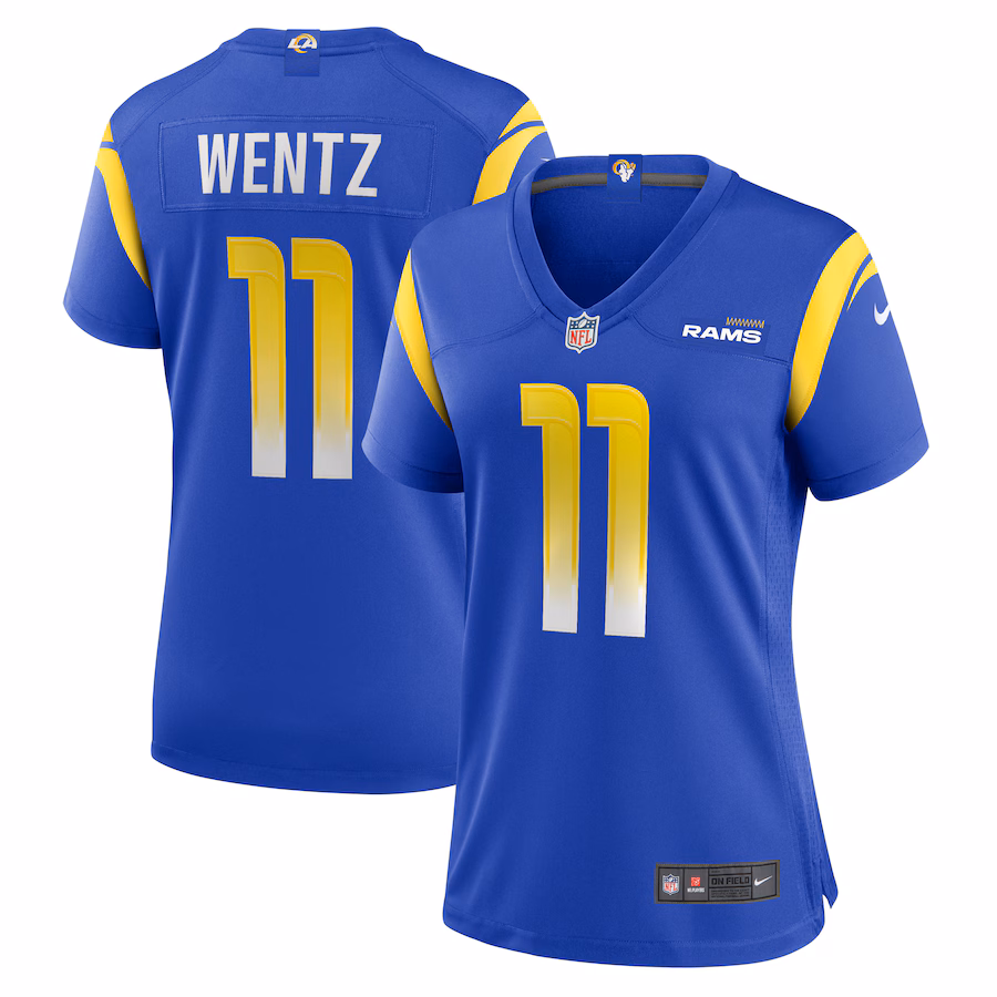 Women's Los Angeles Rams Carson Wentz Nike  Royal Team Game Jersey - Puhuasuan