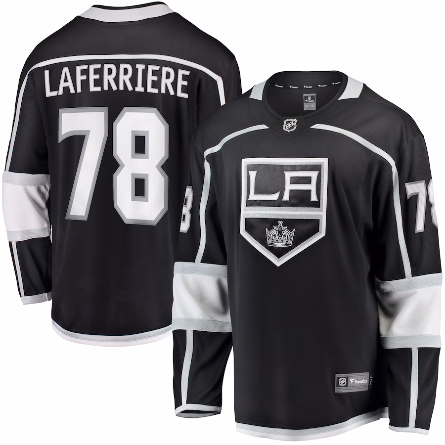 Men's Los Angeles Kings Alex Laferriere Fanatics Black Home Premier Breakaway Player Jersey - Puhuasuan