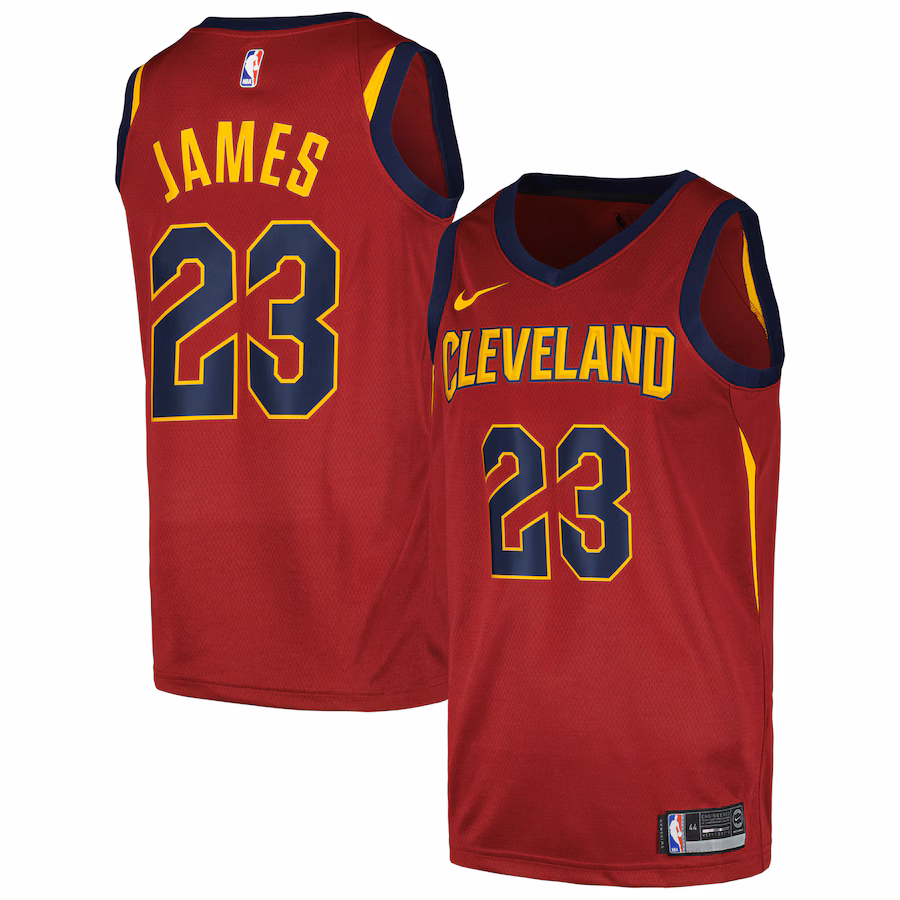 Men's Cleveland Cavaliers LeBron James Nike Wine Swingman Player Jersey - Icon Edition - Puhuasuan