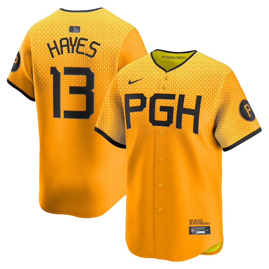 Men's Pittsburgh Pirates Ke'Bryan Hayes Nike Gold City Connect Limited Player Jersey - Puhuasuan