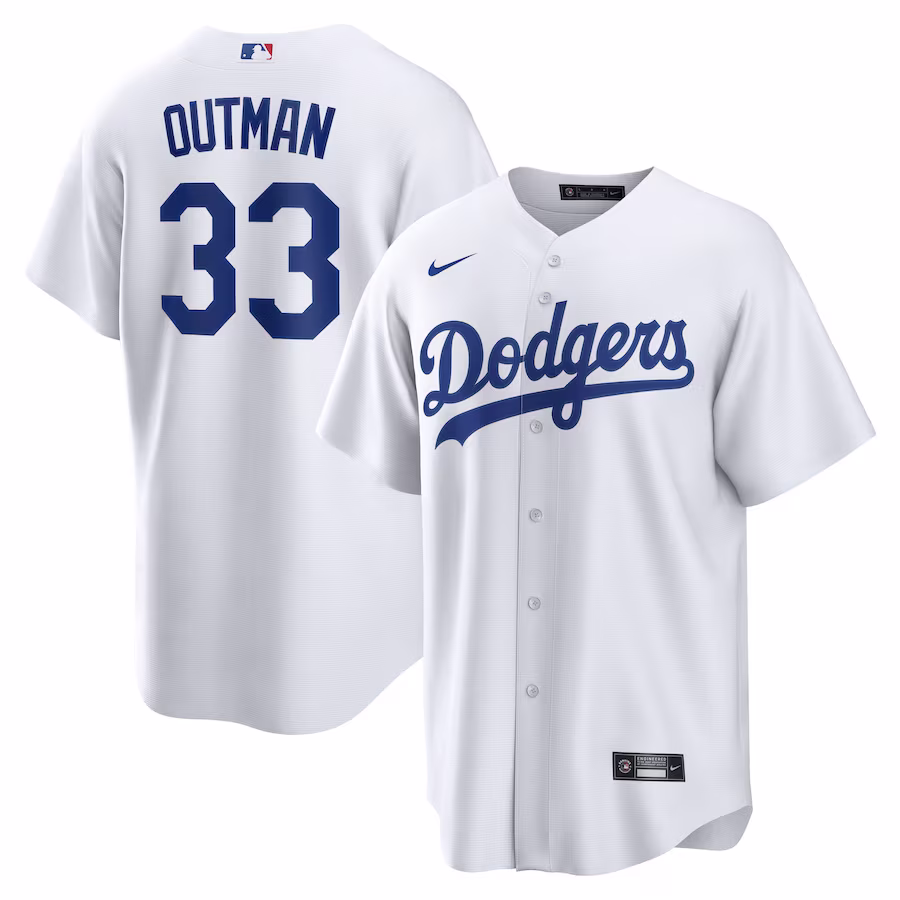 Men's Los Angeles Dodgers James Outman Nike White Replica Player Jersey - Puhuasuan