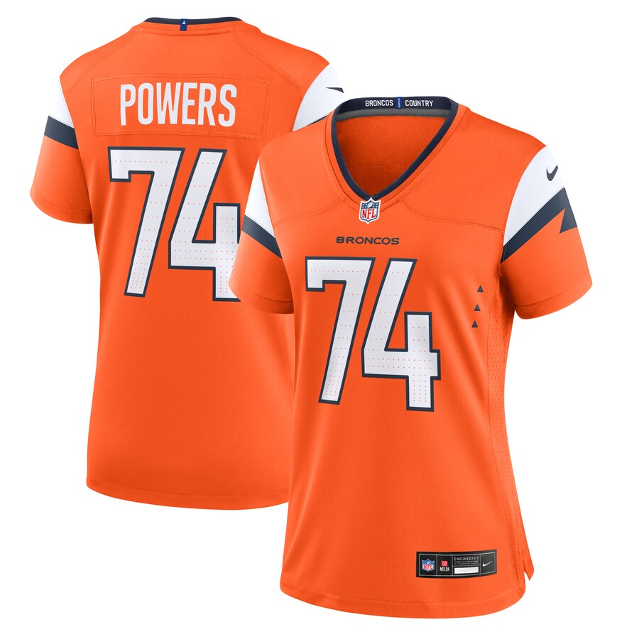 Women's Denver Broncos Ben Powers Nike Orange Team Game Jersey - Puhuasuan