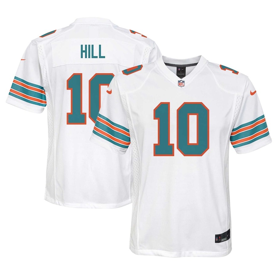 Youth Miami Dolphins Tyreek Hill Nike White Alternate Player Game Jersey - Puhuasuan