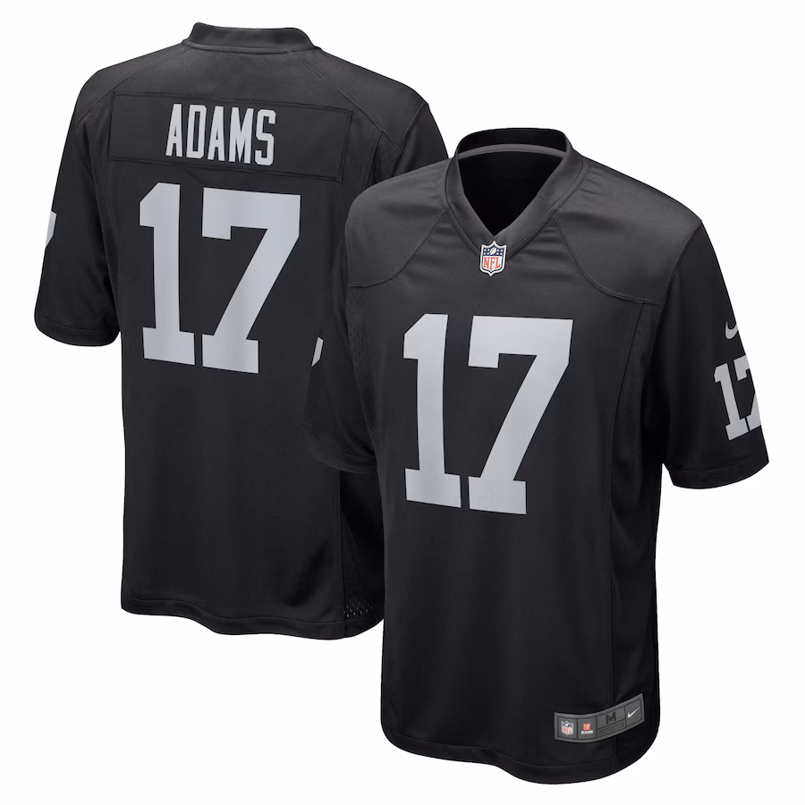 Youth Las Vegas Raiders Davante Adams Nike Black Game Jersey - Puhuasuan