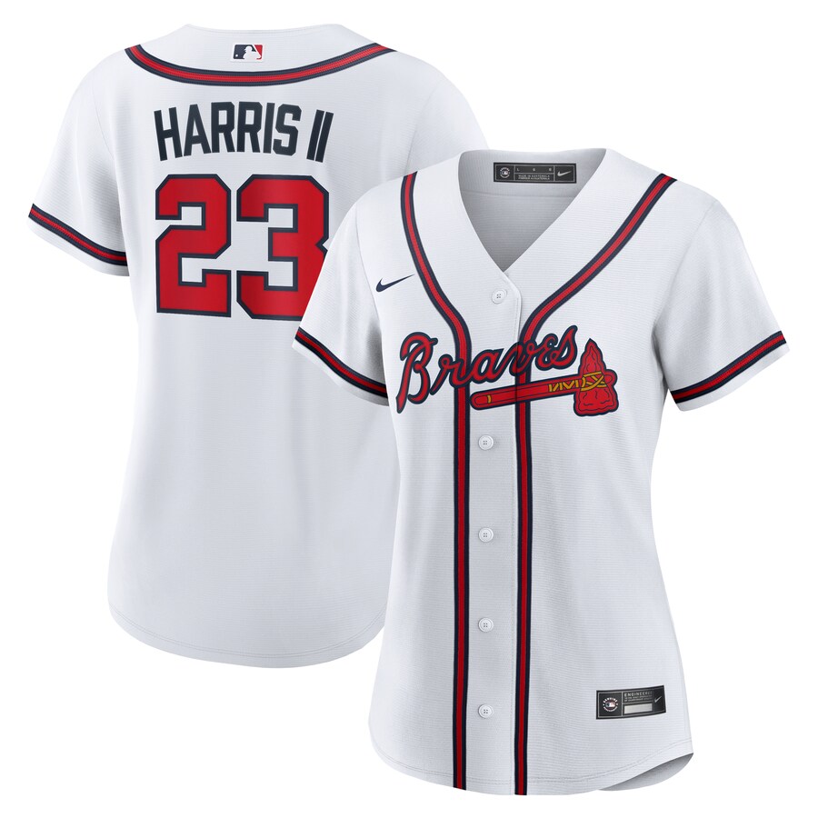 Women's Atlanta Braves Michael Harris II Nike White Home Replica Jersey - Puhuasuan