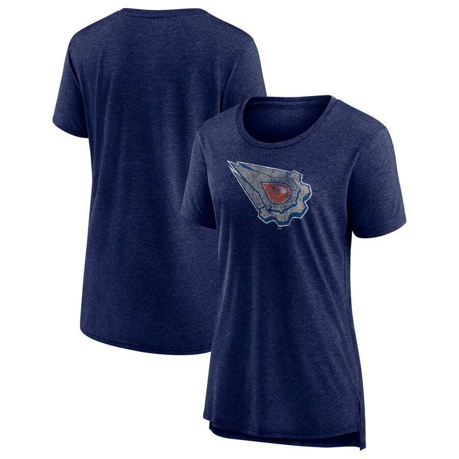 Women's Edmonton Oilers Fanatics Heather Navy Special Edition 2.0 Modern T-Shirt - Puhuasuan