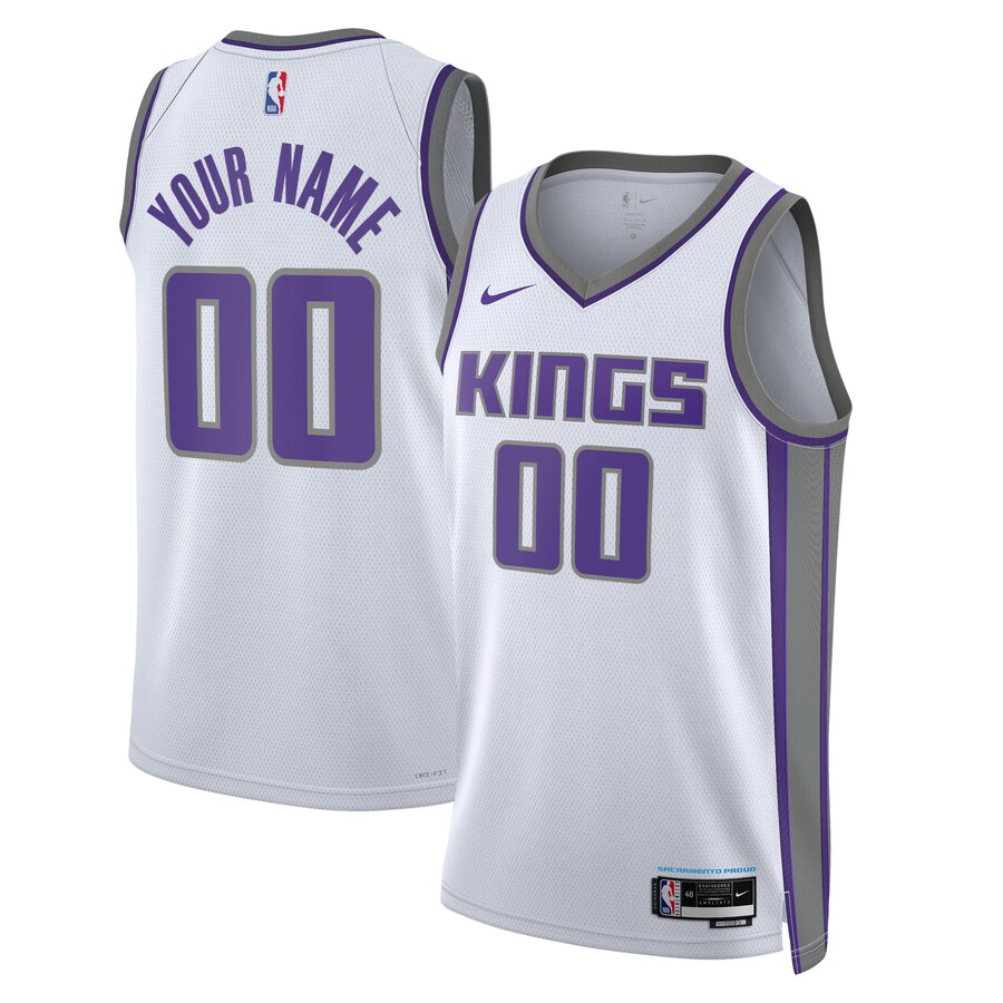 Unisex Sacramento Kings Nike White 2022/23 Swingman Custom Jersey - Association Edition - Puhuasuan
